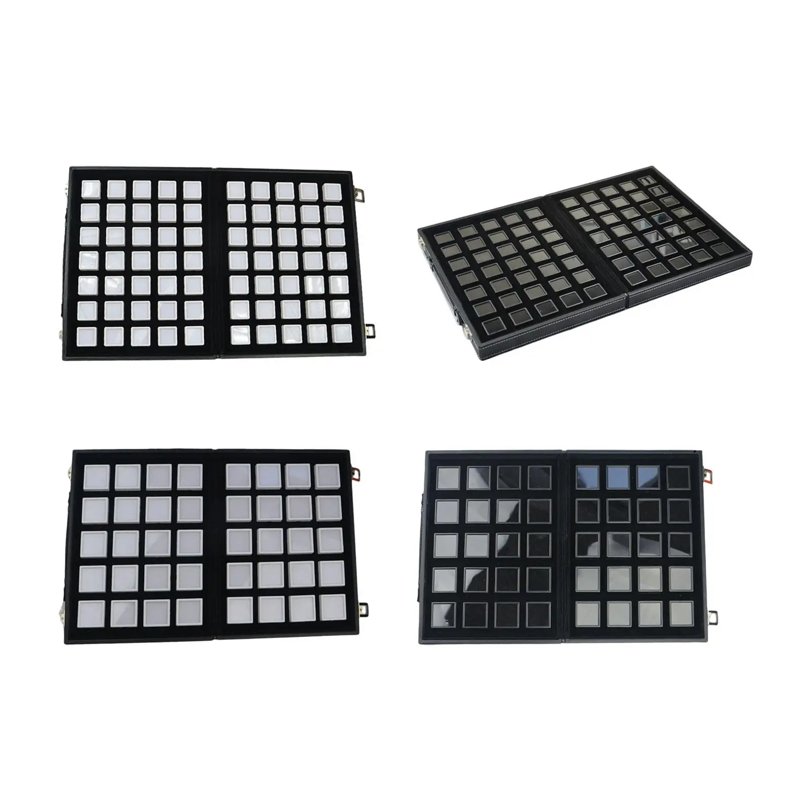 Поднос для демонстрации драгоценных камней с бриллиантами баночки несколькими