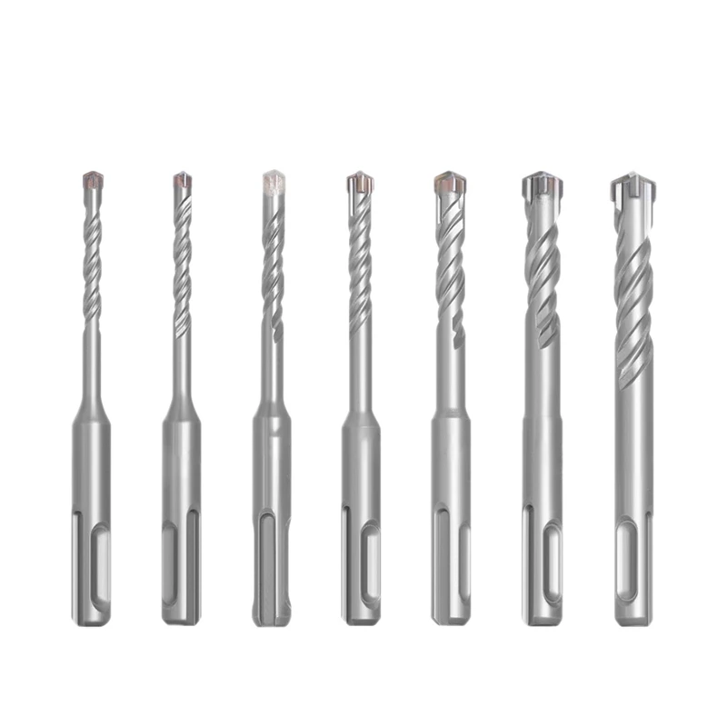 

New 7 Pcs SDS Plus Hole Saw Drilling Bits Electric Hammer Drill Bits For Wall Concrete Brick Masonry Bit