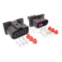 1 set 3 way auto radiator electrical plug for vw 1j0906443 1j0 906 443 1j0 906 233 1j0906233 car electronic fan cable socket