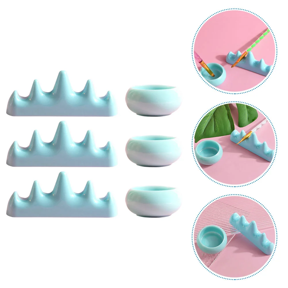 

Fountain Pen Holder Nail Brush Cup Wash Washing Cups Stand Clean Manicure