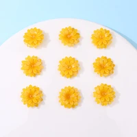 6pcs 29x29mm three layer yellow chrysanthemum beads for diy jewelry making beauty flowers necklace bracelet loose spacer bead