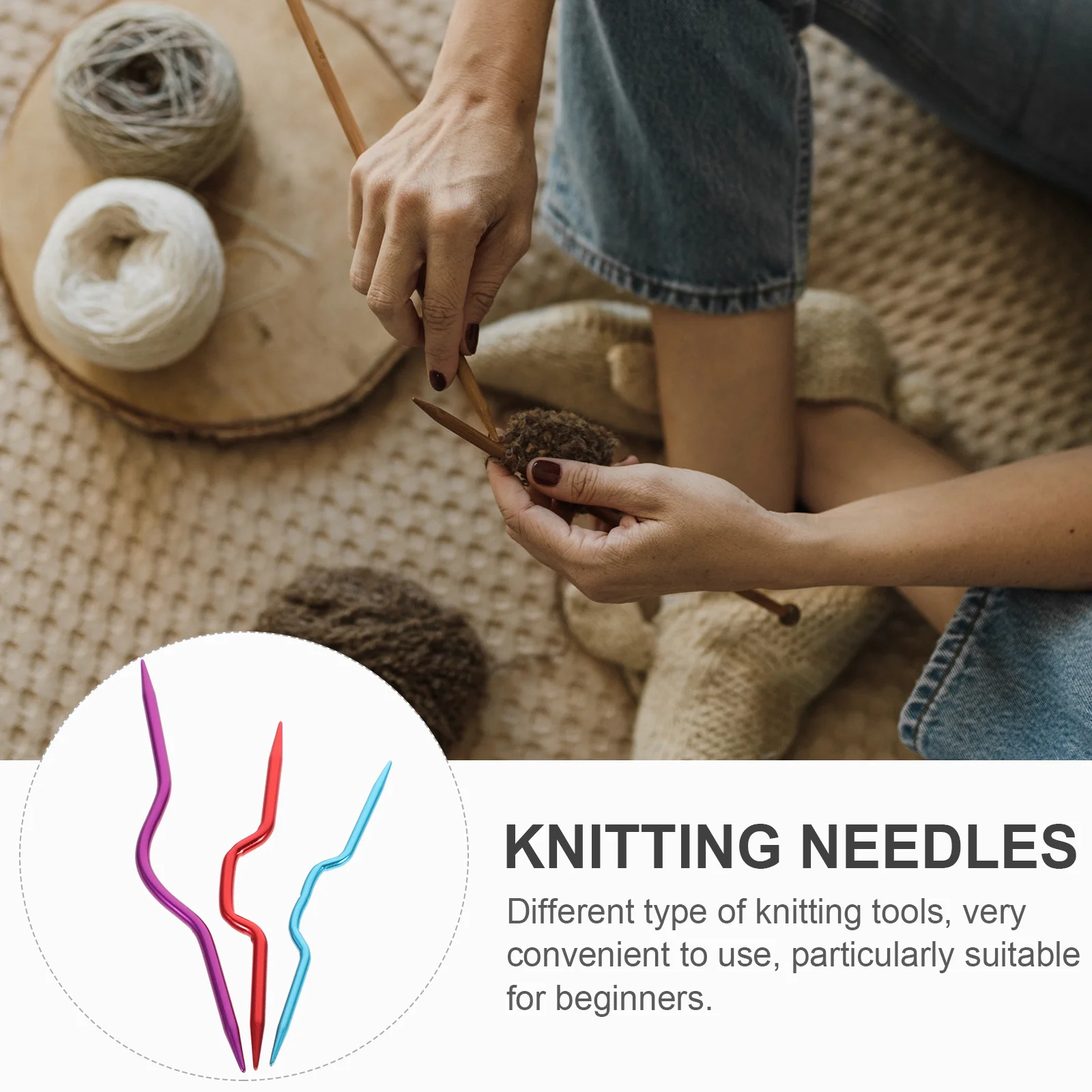 3 шт. крючки для вязания спицы свитера кабельные иглы кривая игла швейные