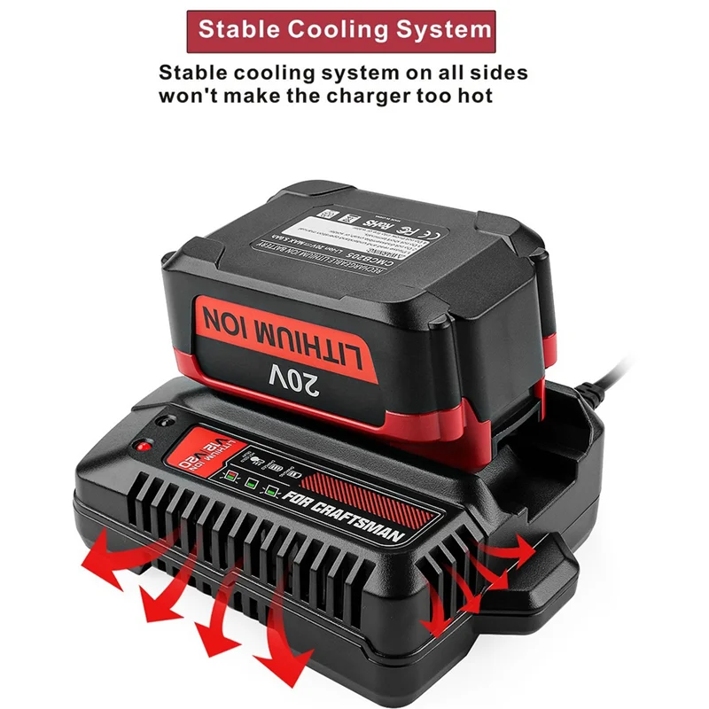 CMCB104 Зарядное устройство для литий-ионных аккумуляторов CRAFTSMAN 20 В V20 CMCB102 CMCB201 CMCB202