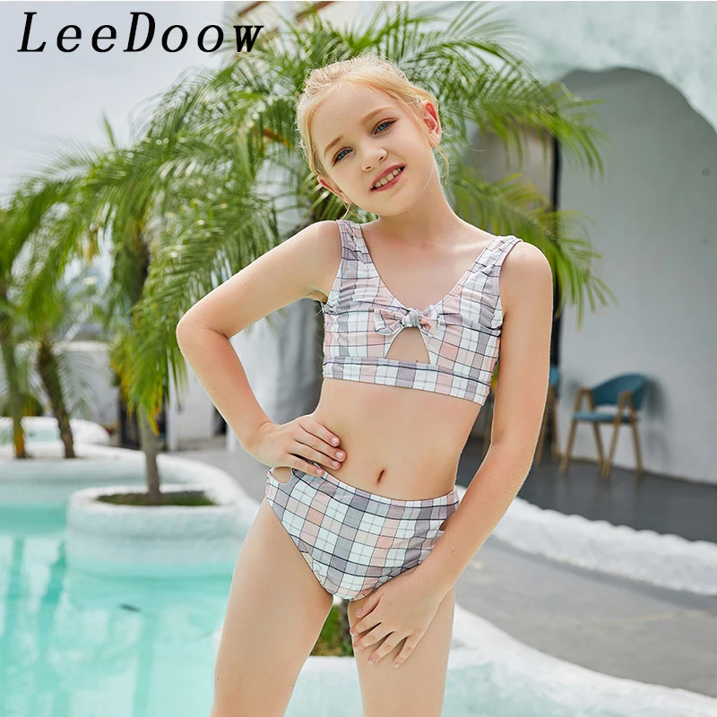 

Lattice Tie Children's Swimsuit GIRL'S Baby One-piece Swimsuit Girls One-piece Swimsuit Racing Swimming Training Surfing Girl Cl