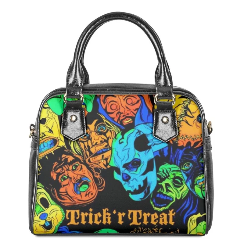 

Twoheartsgirl Horror Halloween Film Trick R Treat Sam Women Shoulder Bag PU Leather Casual Handbag Portable Girls Crossbody Bags