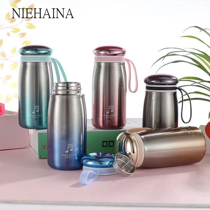 

New Thermal Water Bottle 304 Stainless Steel Portable Outdoor Vacuum Bottle Pot Belly Cup Gradient Children'S Thermal Bottle