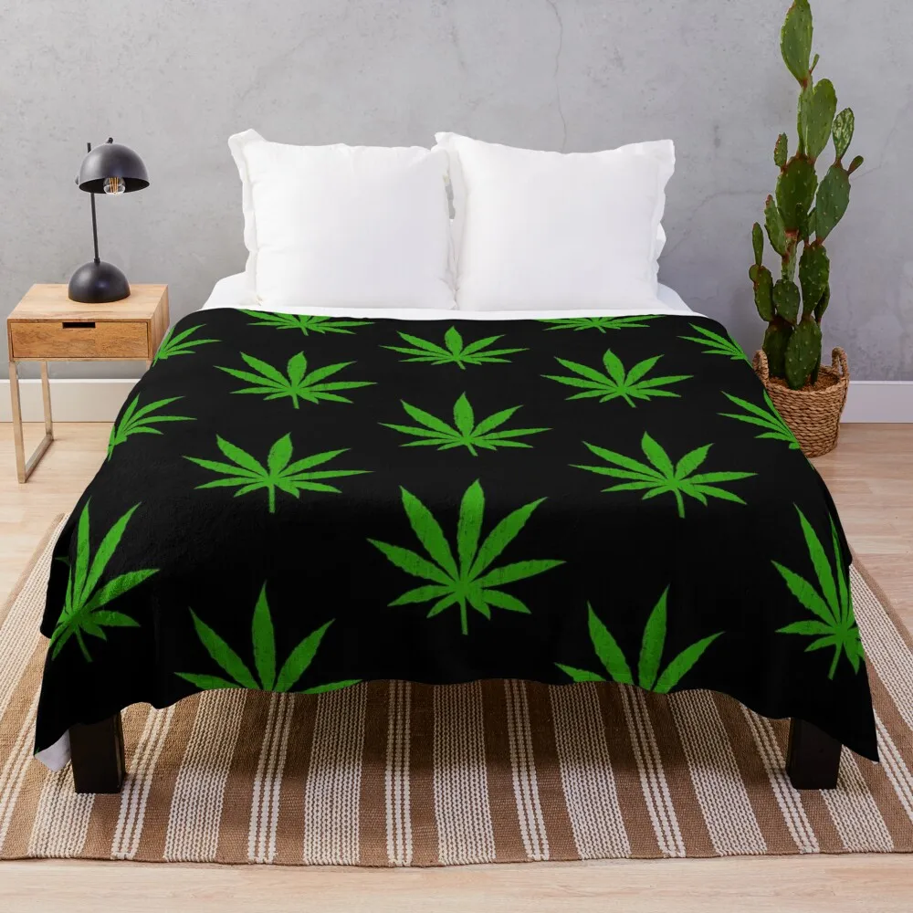 

Marijuana Leaf Throw Blanket blanket for decorative sofa furry blankets