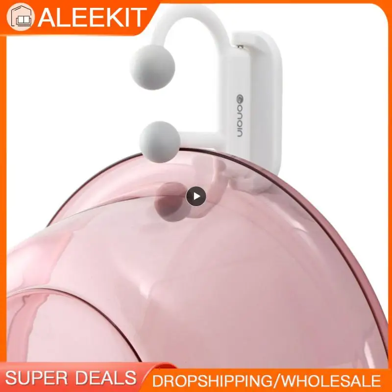 

Save Space Hanging Rack Washbasin Storage Rack Plastic Anti-slip Nolvety Basin Holder Organizer Punch Free Abs Rotating Hook