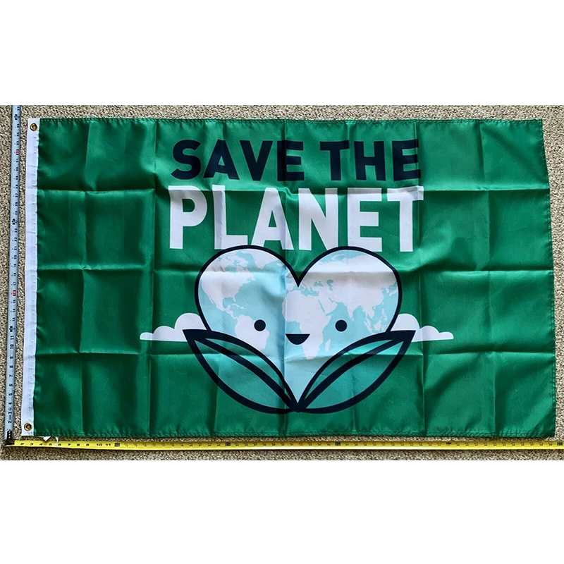 

Save The Earth Flag FREE SHIPPING Save the Planet Heart E Renewable Love Sign USA Poster 3x5' yhx0398