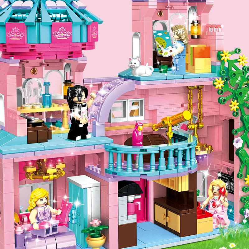 

WOMA Castle Villa: The Ultimate Fountain Puzzle Assembly for Small Brick Building Enthusiasts