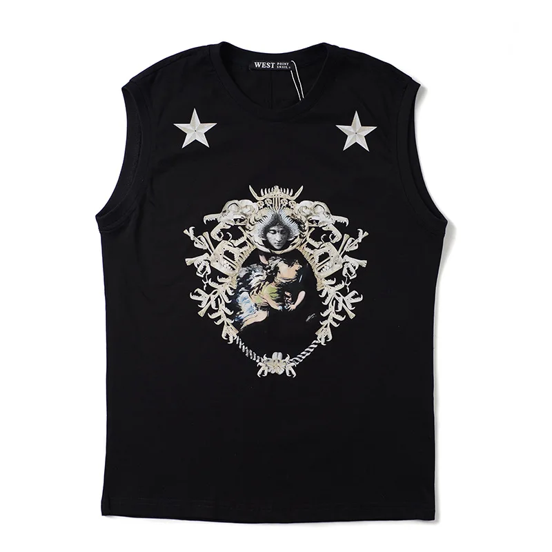 

New High 2019 Novelty Men Fashion Tee Shirts Grim Reaper star Top Hip Hop Skateboard Street Cotton Tee Tank Tops Dog #N129