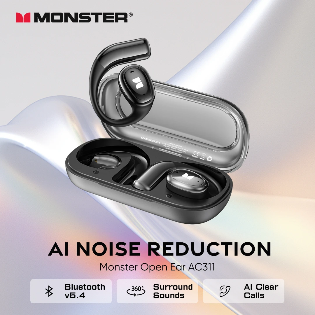 Спортивные Беспроводные наушники Monster AC311Bluetooth 5 4 с шумоподавлением и микрофоном