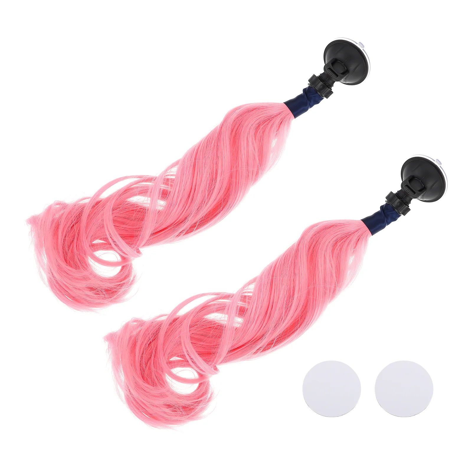 

2 Pcs Decoration Curly Wigs Braid Motorbike Accessory Ornament Adornment