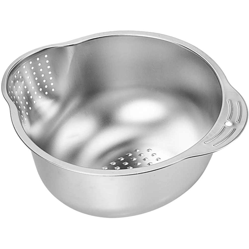 

Colander Drain Kitchen Strainer Stainless Steel Colander Rice Strainer Rice Cleaner for Kitchen Home Drain Straining