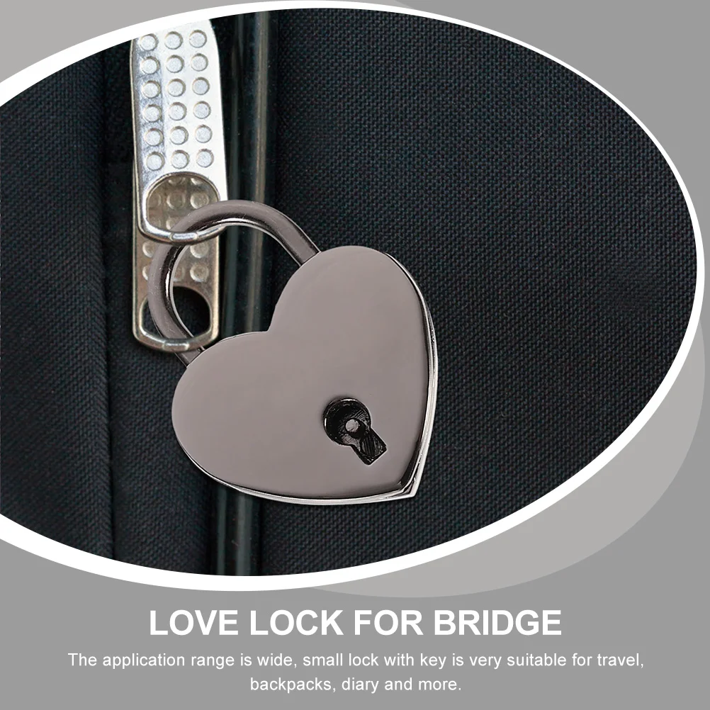 2 комплекта навесной замок с замком в форме сердца для чемодана маленькие замки