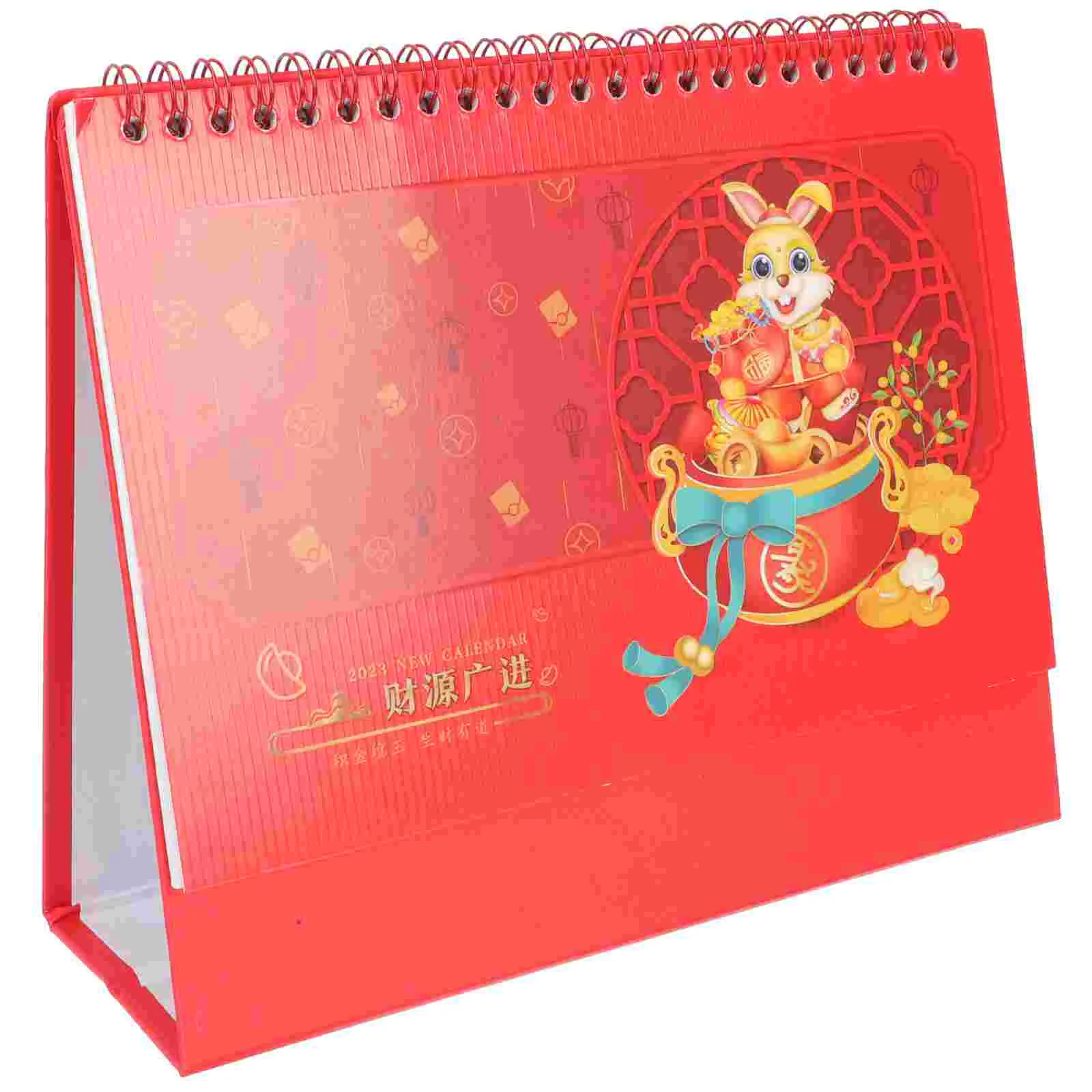 

Calendar Chinese Year Desk Rabbit Desktopmonthly Wall Lunar Decor Table Home New Standing The Planner 2024 Office Shui Feng