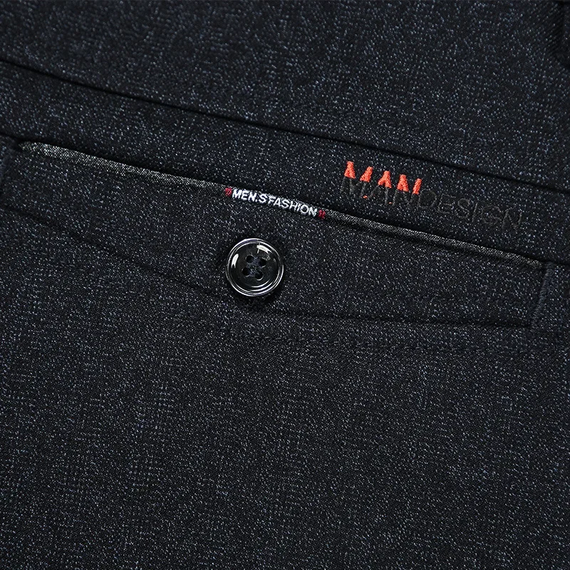 Мужские повседневные брюки на осень/зиму флисовой подкладке толстые эластичные