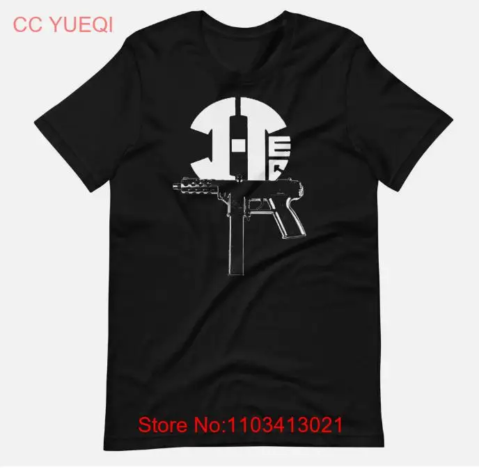 Тратек TEC-9 пистолет огнестрельное оружие черная графическая футболка с коротким