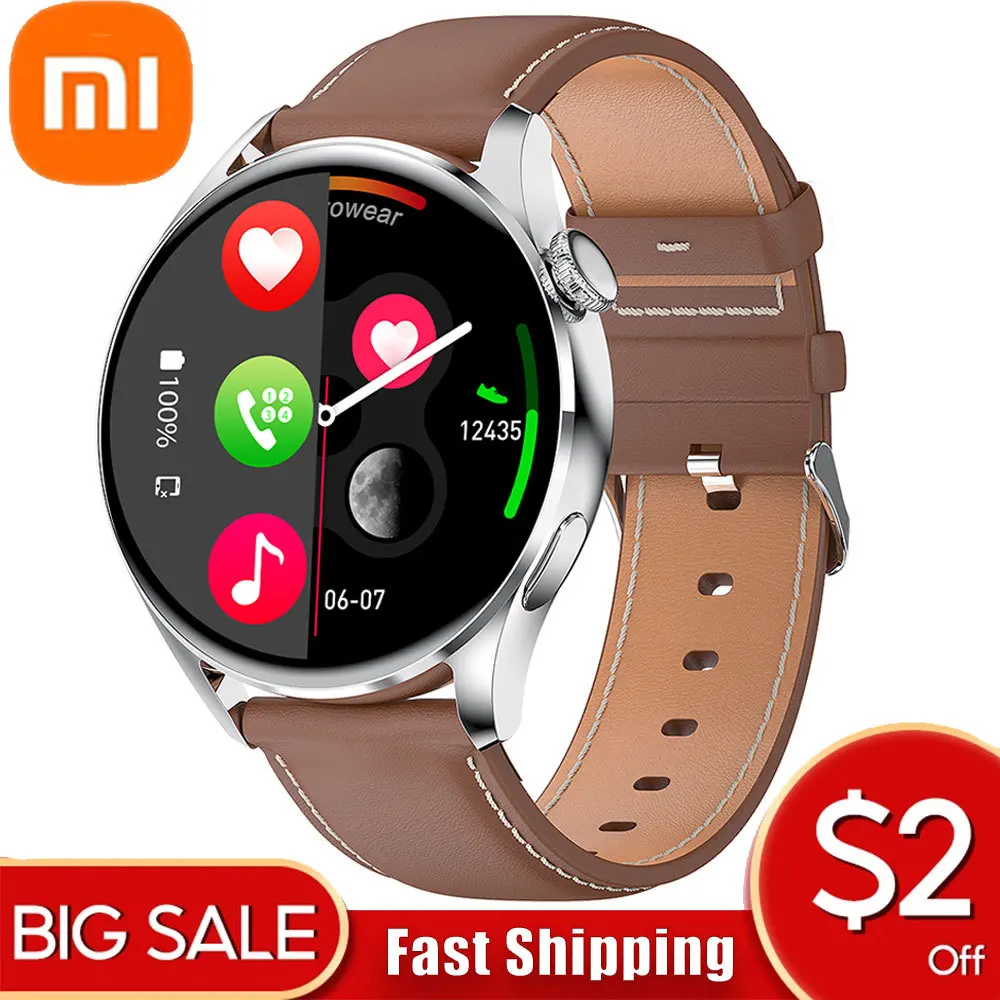 

Xiaomi Wear 3 Pro Smart Watch Men Full Touch Screen Bluetooth Calls Sport Waterproof Heart Rate Monitor Watch PK Huawei Watch 3