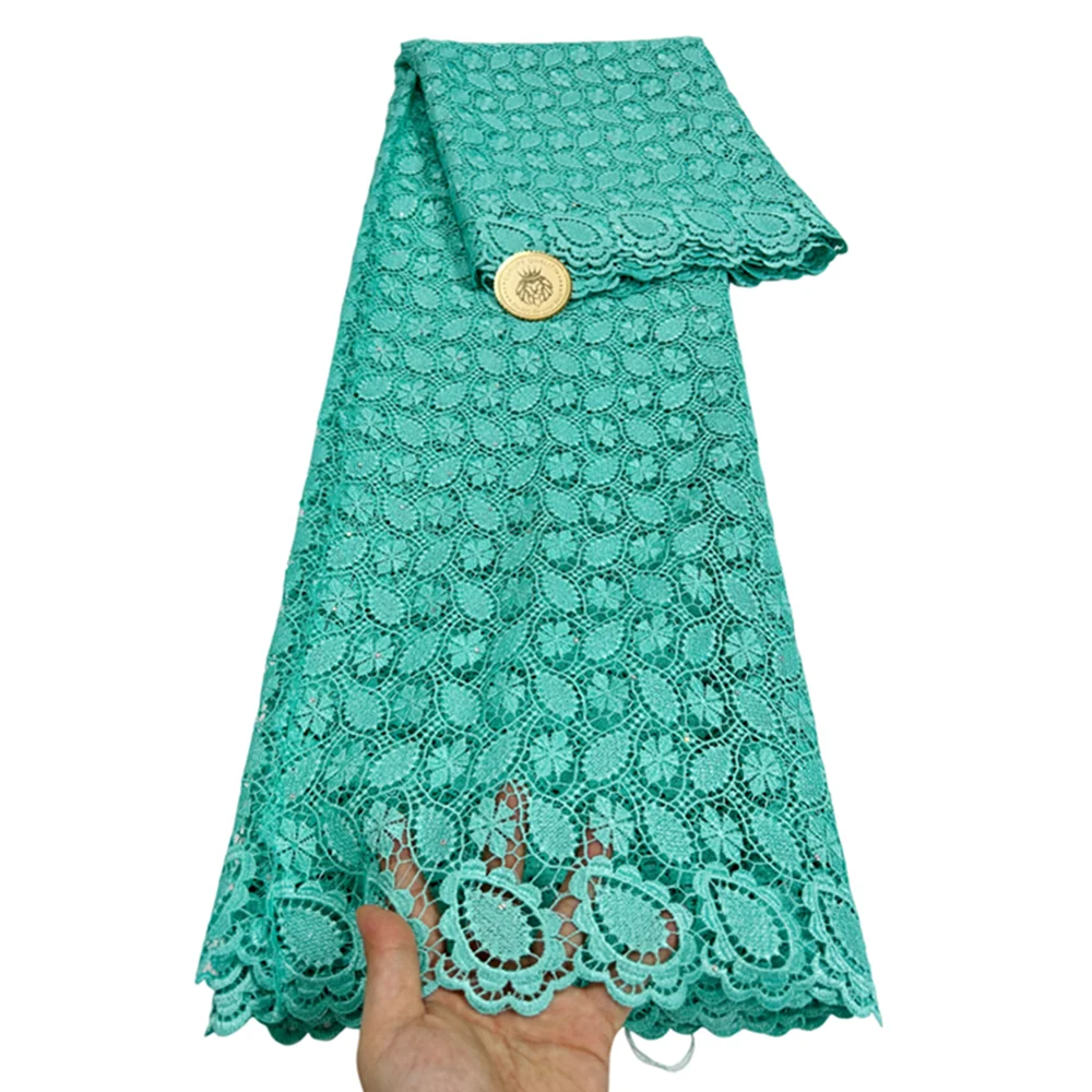 Лидер продаж оранжевая молочная шелковая кружевная ткань в африканском стиле с