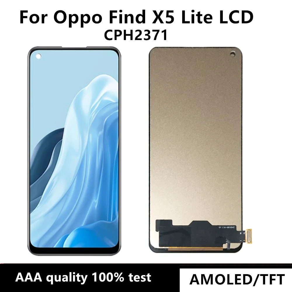 

6.43 inch For Oppo Find X5 Lite LCD display CPH2371 LCD touch screen digitizer assembly parts replacement For Find X5 Lite