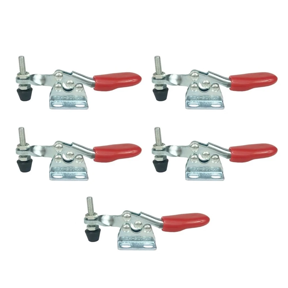 

5Pcs GH-201A 27kg Toggle Clamp Quick Release Vertical Horizontal Type U-shaped Hand Tool Carpentry Presses Woodworking Joinery