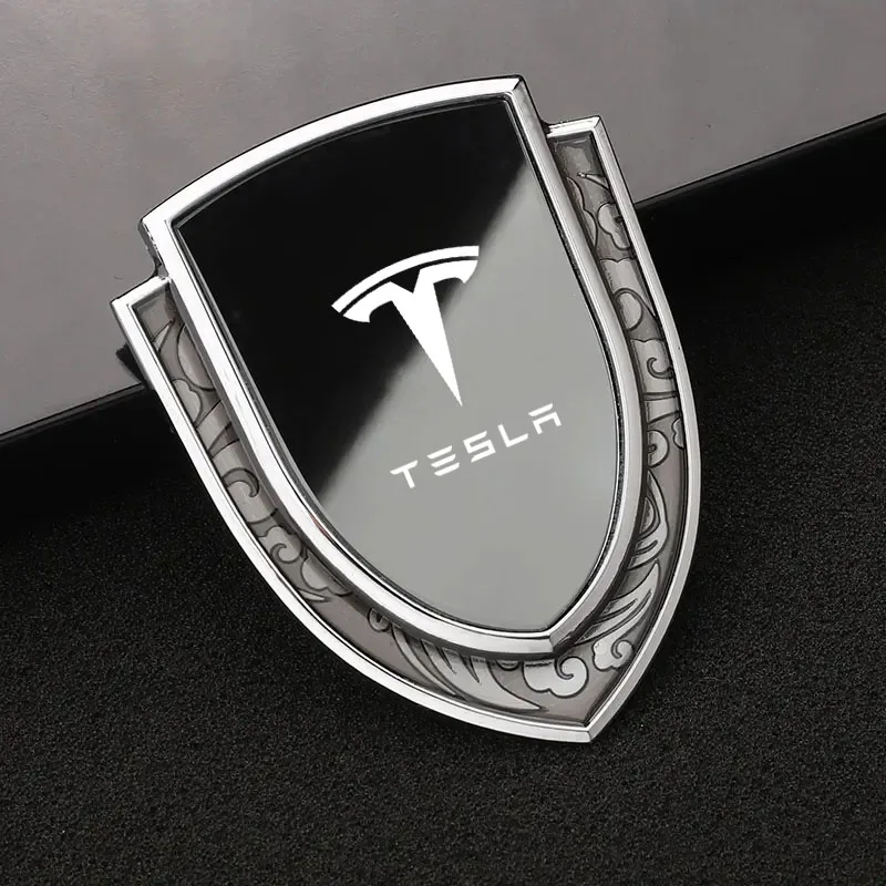 

Металлическая 3D наклейка для автомобиля значок кузова Shield Styling, автомобильные аксессуары для Tesla Model 3 Model S Model X Model Y Roadster SpaceX