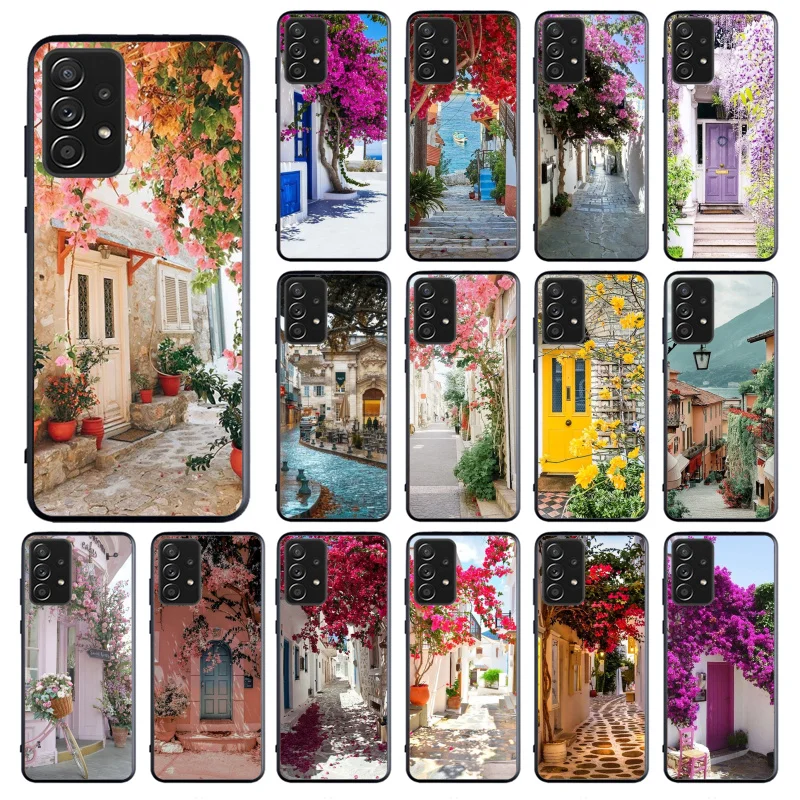 

Phone Case for Samsung Galaxy A73 A53 A13 A22 A12 A32 A71 A21S A33 A52 A72 A02 A03 A51 A31 M31 Flower Garden Aesthetic landscape