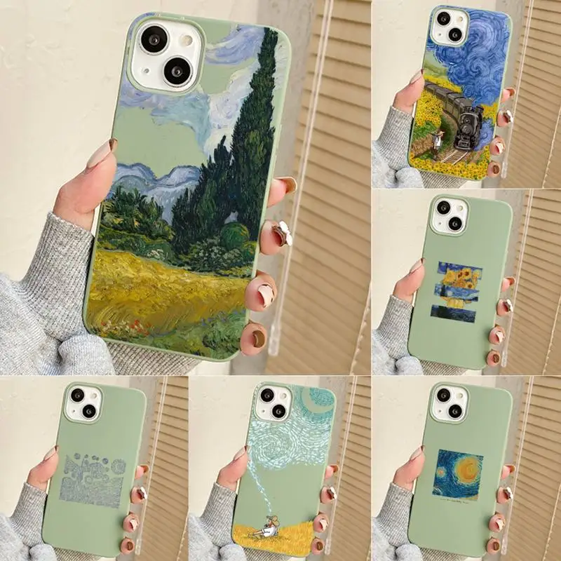 

Van Gogh Starry Sky Art Phone Case For Iphone 7 8 Plus X Xr Xs 11 12 13 Se2020 Mini Mobile Iphones 14 Pro Max Case