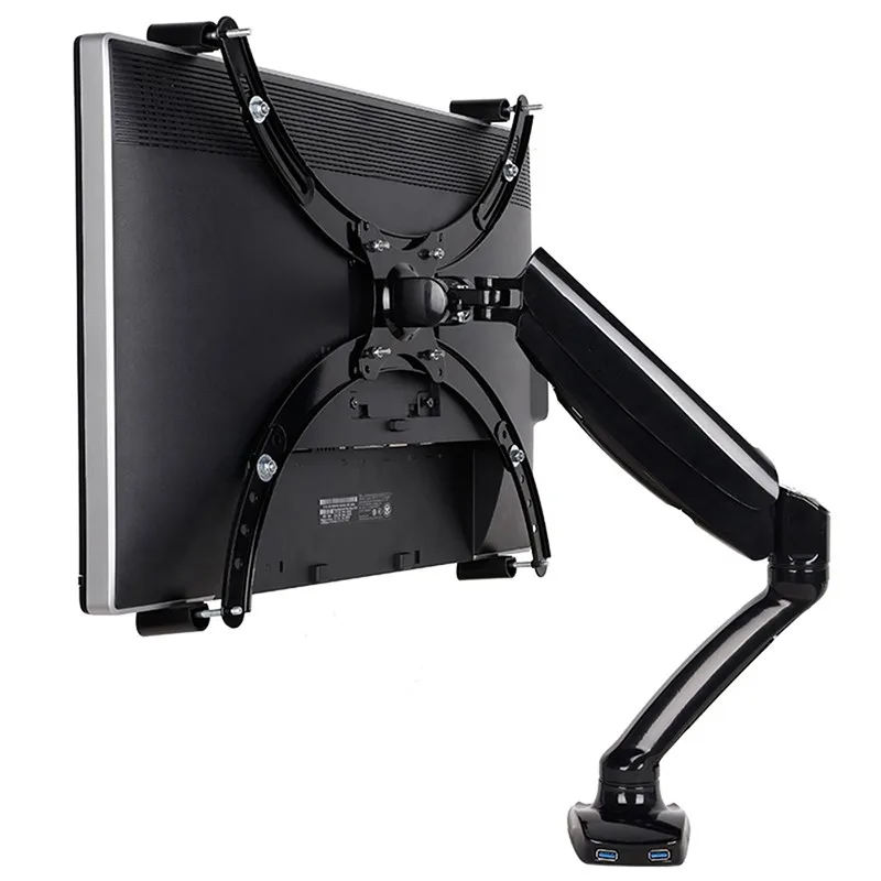 

Full Motion LCD Monitor Holder Computer Display Mount Bracket Fit for w/o VESA Display AOE Apple Samsung All in One Computer