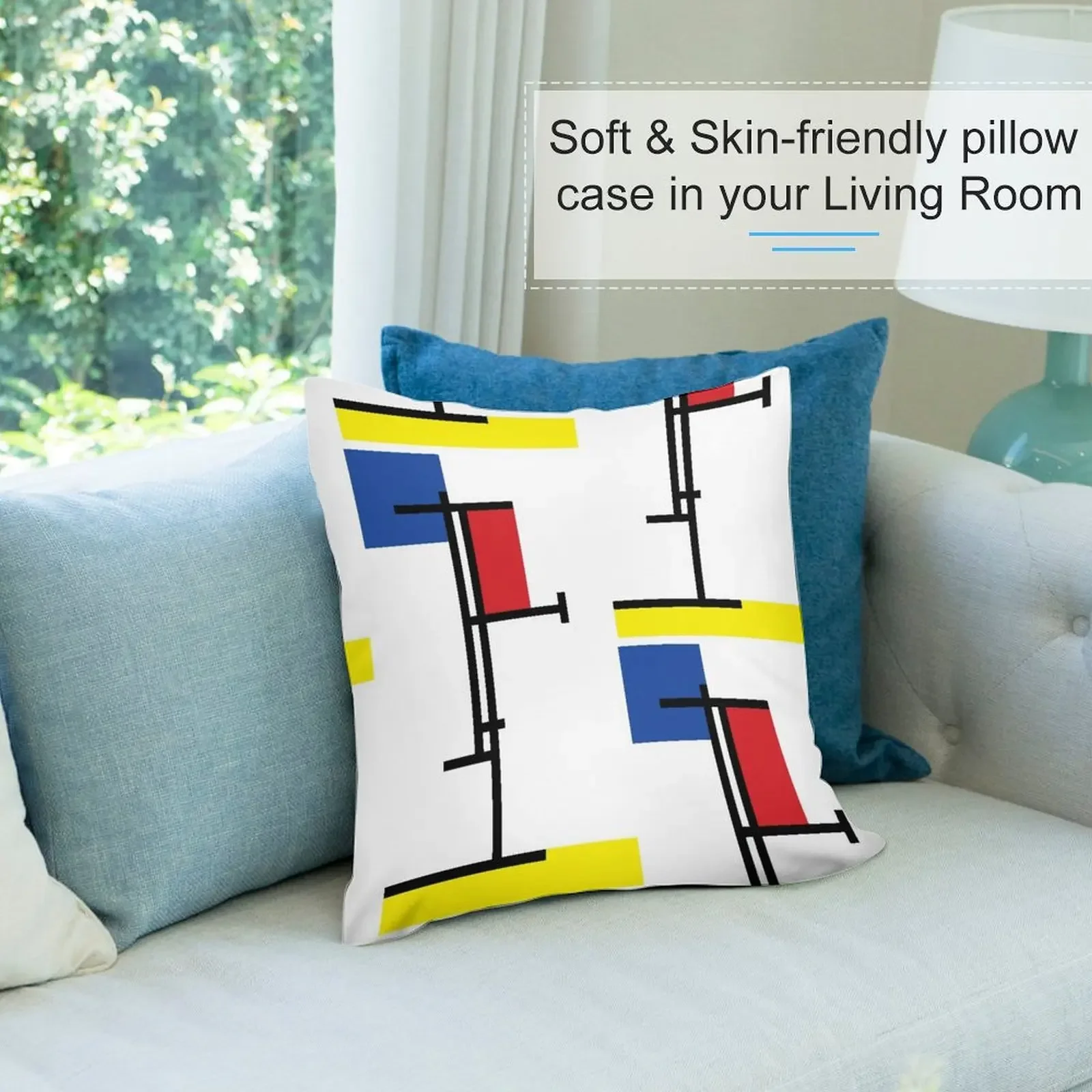 Mondrian Minimalist De Stijl Modern Art III ? Fatfatin Декоративная подушка наволочка Рождественская