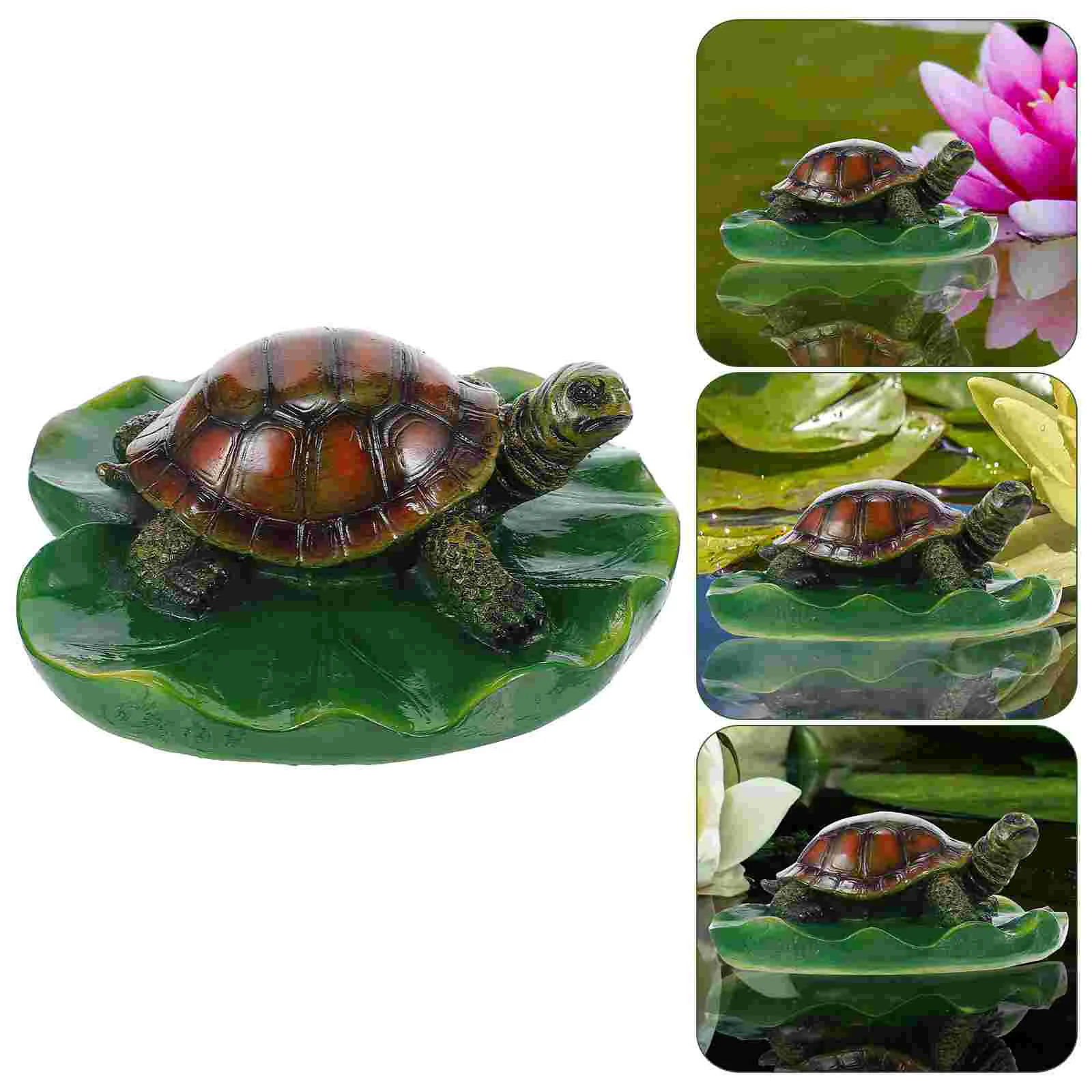

1Pc Floating Pond Decor Lifelike Fine Turtle Statue Ornament Simulation Turtle Figurine