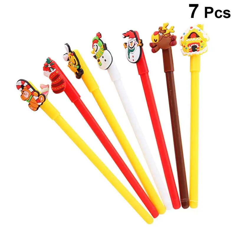 

28Pcs 0.38mm Christmas Themed Rollerball Pen Cartoon Gel Pen Portable Writing Pen Stationery Xmas Gift Pen