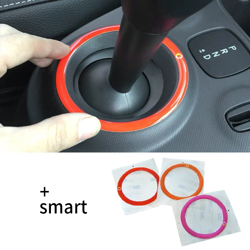 

Gear Shift Handle Knob Button Cover Car Gear Trim Ring Sticker Car Accessories For Smart Fortwo Forfour 453 2015 2016 2017 2018