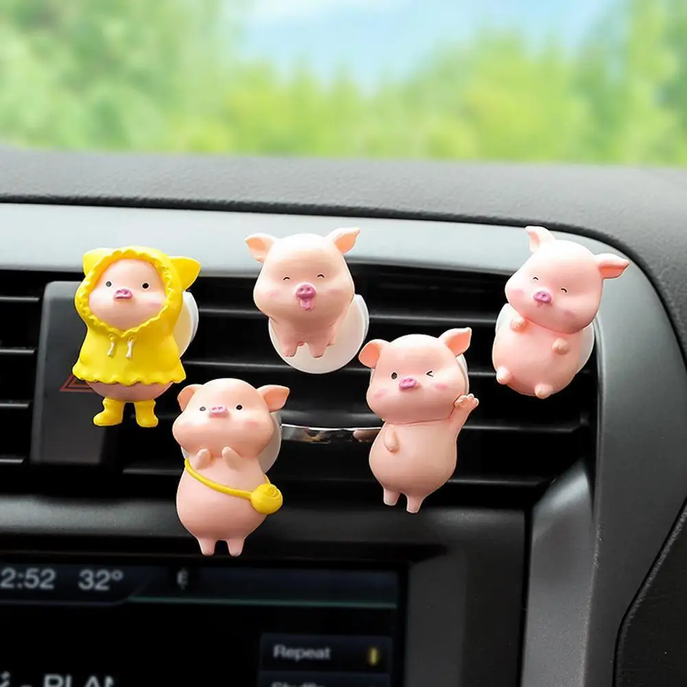 

Cute Pig Car Air Freshener Air Conditioning Outlet Interior Car Decoration Clip Clip Perfume Accessories Aromatherapy Car X0M4