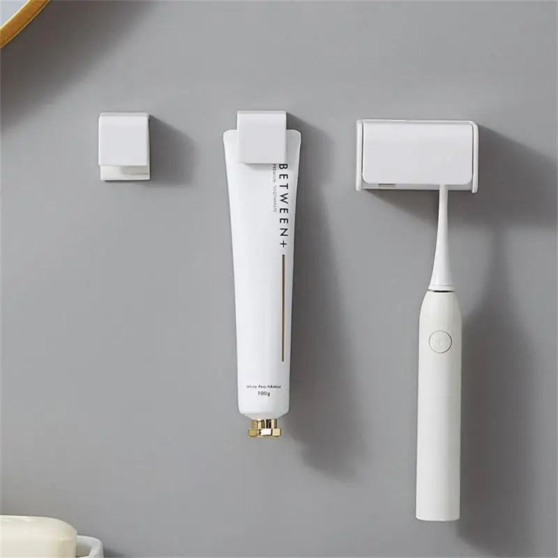 

Nordic Toothbrush Holder Punch-free Wall-mounted Toothpaste Holder Toothpaste Storage Rack Holders Bathroom Accessories