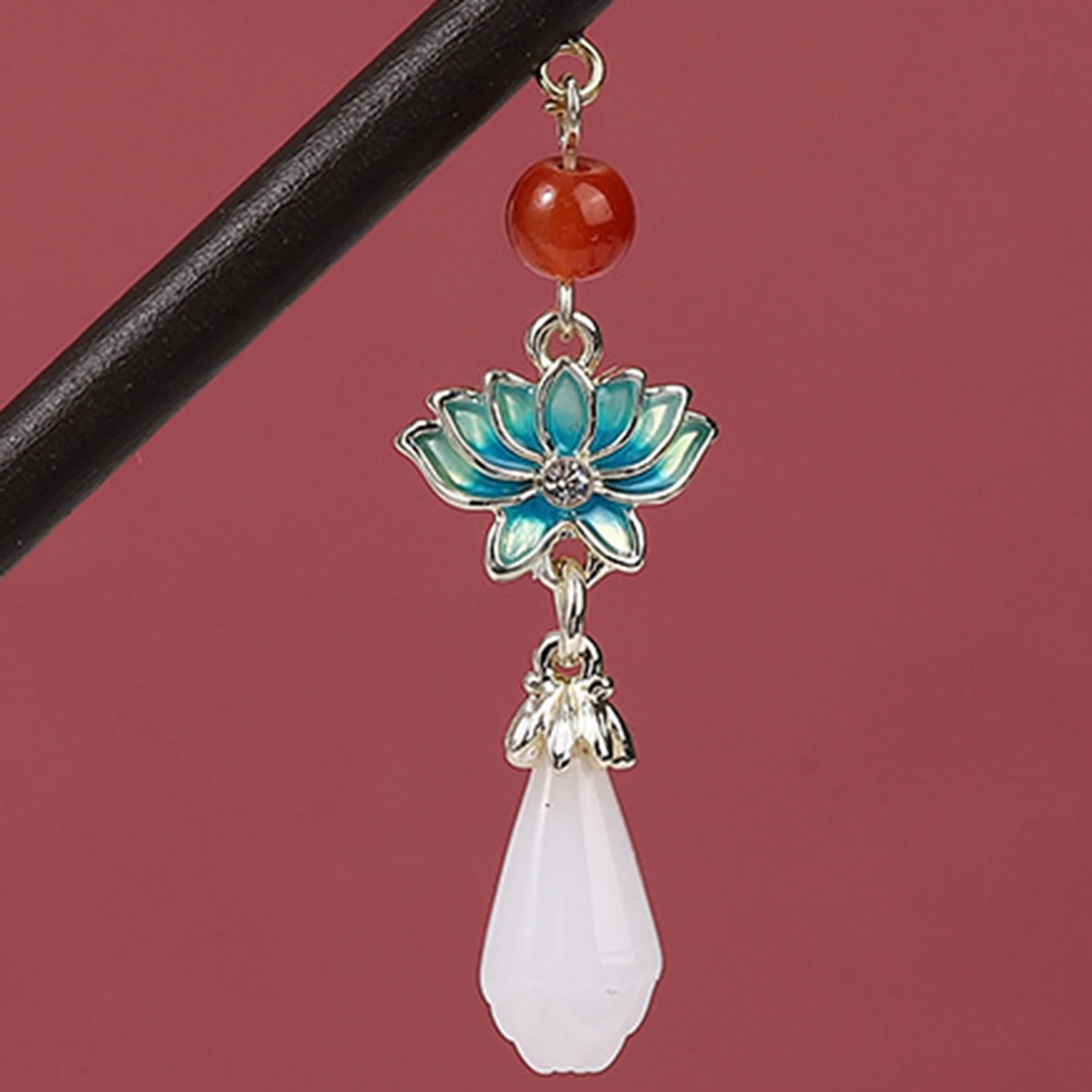 Китайские винтажные лотосные палочки для волос головной убор простой кулон