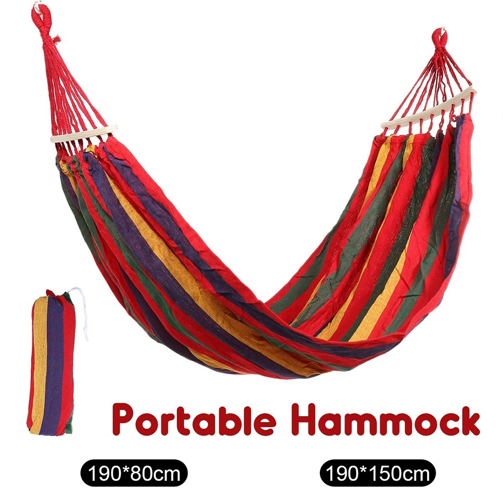 

Hot Sale Hammock Portable Camping Survival Swing Sleeping Bed For Outdoor Hunting Travel Indoor Garden Hammocks Bed Resting