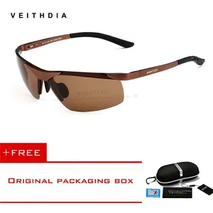 VEITHDIA 2022 Aluminum Magnesium Men's Polarized Semi-Rimless Sun glasses Sports Eyewear Sunglasses  in Pakistan