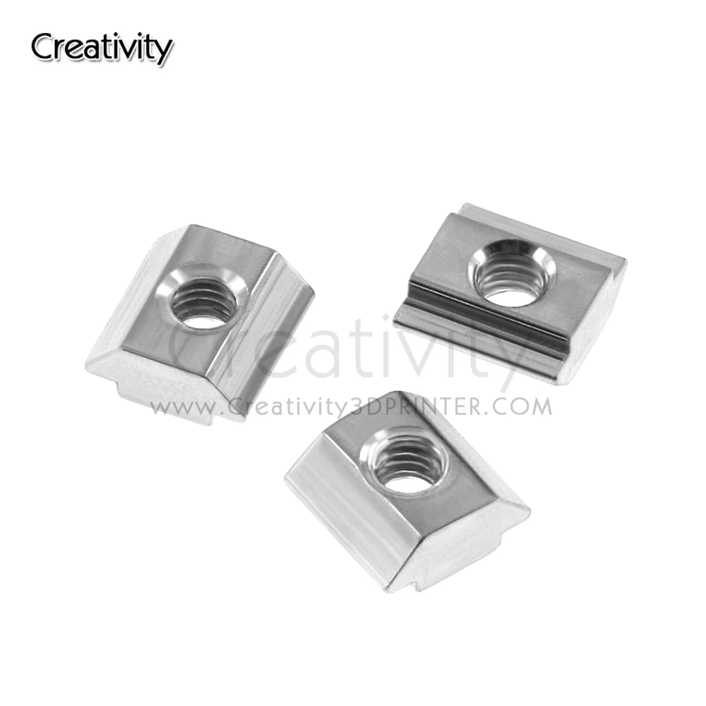 

20pcs/lot 2020 M3 M4 M5 M6 T Block Square nuts T-Track Sliding Hammer Nut for Fastener Aluminum Profile