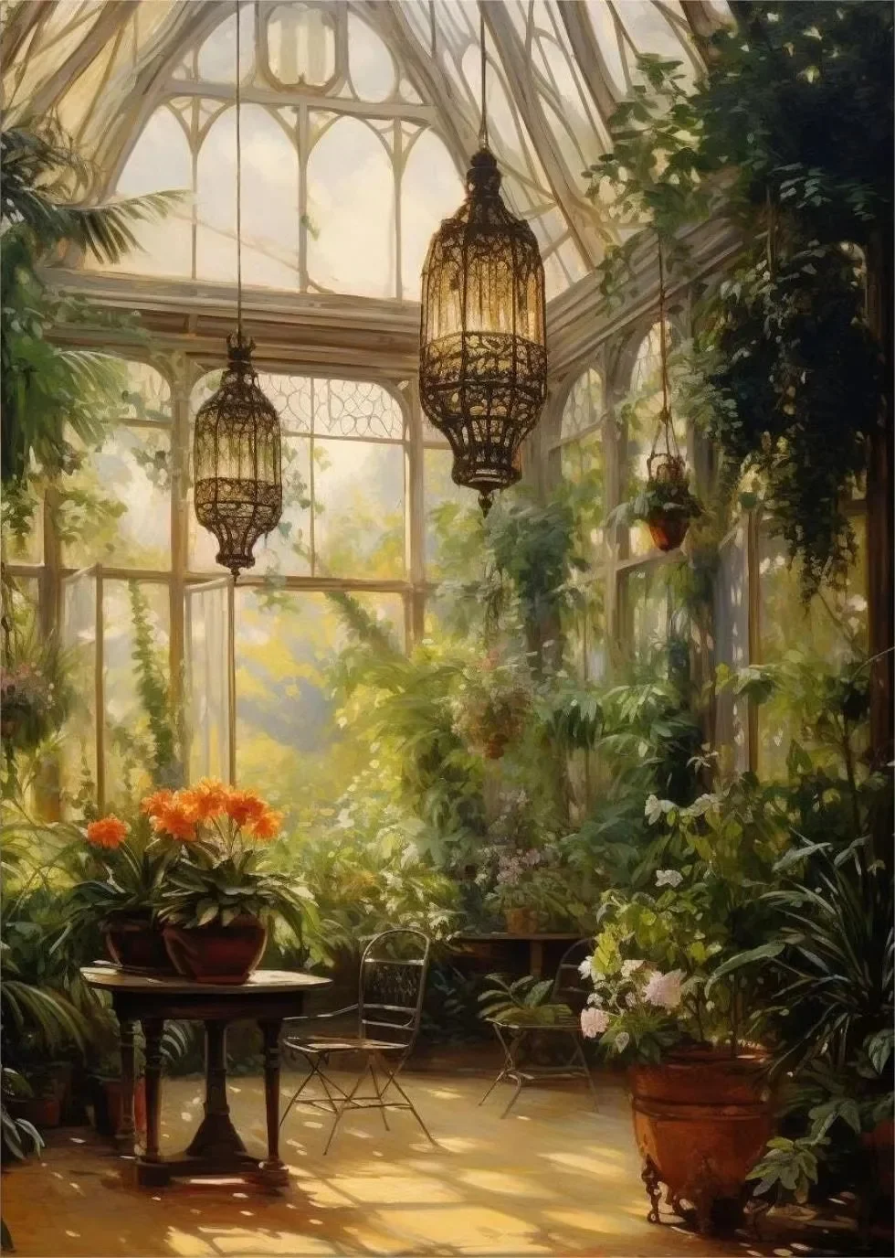 

Живопись на холсте "Садовые растения"