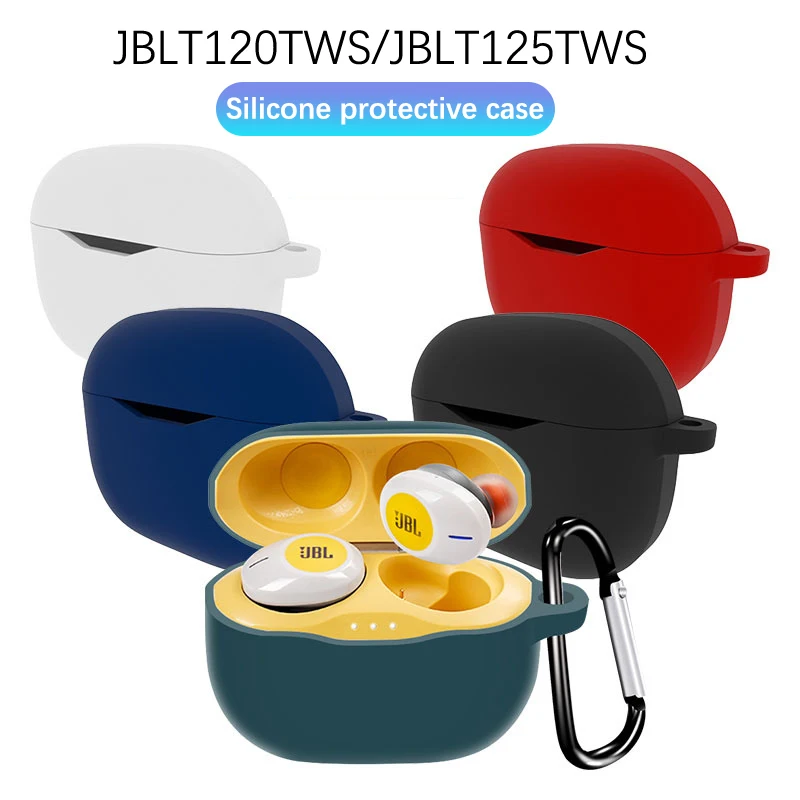 

1PC Wireless Bluetooth Headset Silicone Earphone Protective Shell For JBL Tune T120/T125 TWS Silicone Full Protective Cover Case