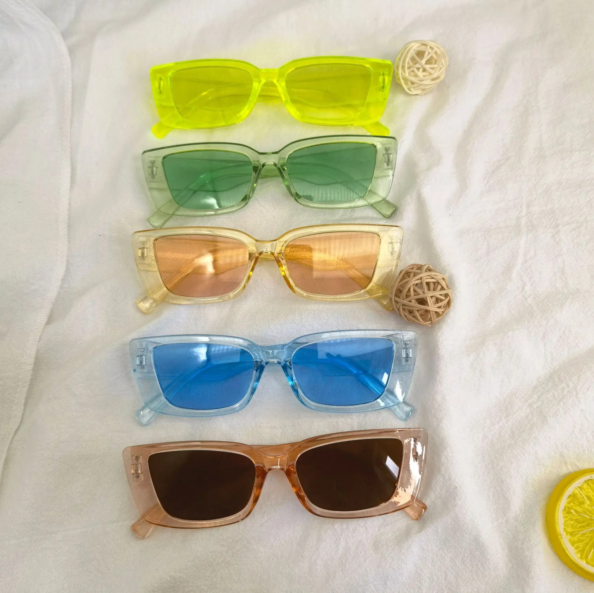 

New Rectangle Sunglasses Women Oval Vintage Brand Designer Square Sun Glasses For Women Shades Anti-Glare UV400 Eyewear