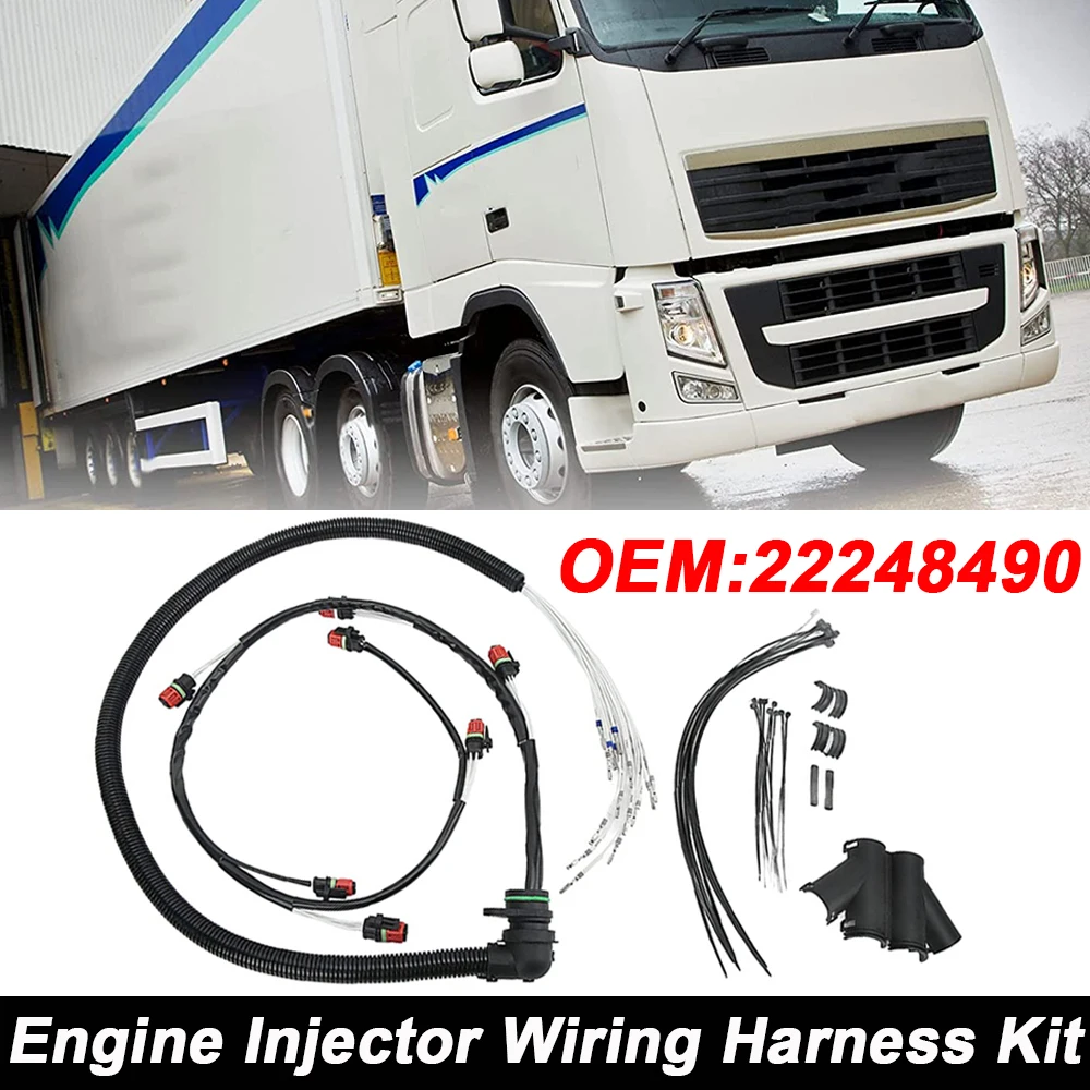 22248490 High Quality Truck Engine Wiring Harness Kit, Durable ABS Injector Cable Harness For Volvo Truck FM FH D13 Engine