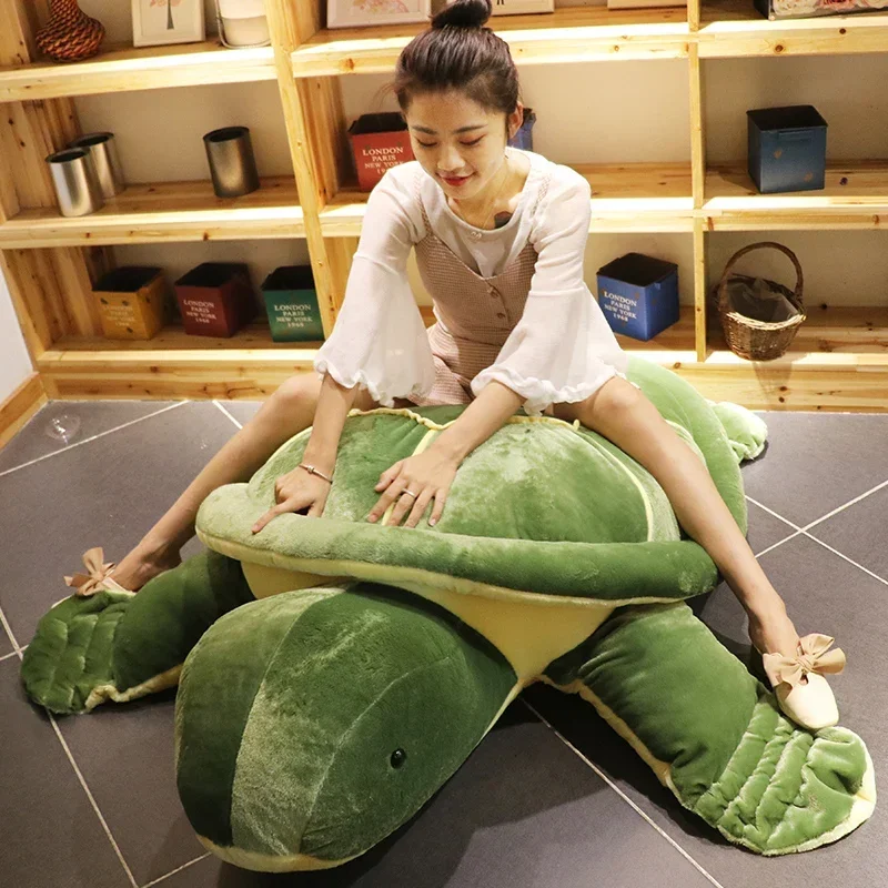150cm Arrogant Turtle Plush Toy Doll Soft Giant Animal Green Tortoise Sleeping Pillow Large Birthday Gift Longevity turtle