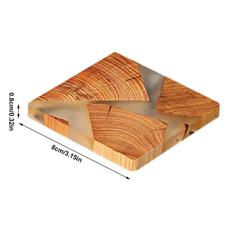 Набор из 6 деревянных подставок настольные подставки для чашек смолы