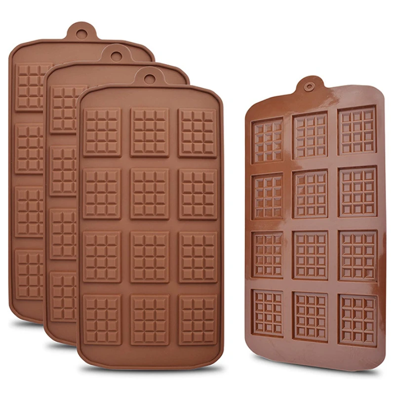 

Chocolate Silicone Mold Ice Tray Waffle Cake Baking Mold 12 Cells DIY Decoration Kitchen Fondant Bakeware Candy Dessert Bar Mold