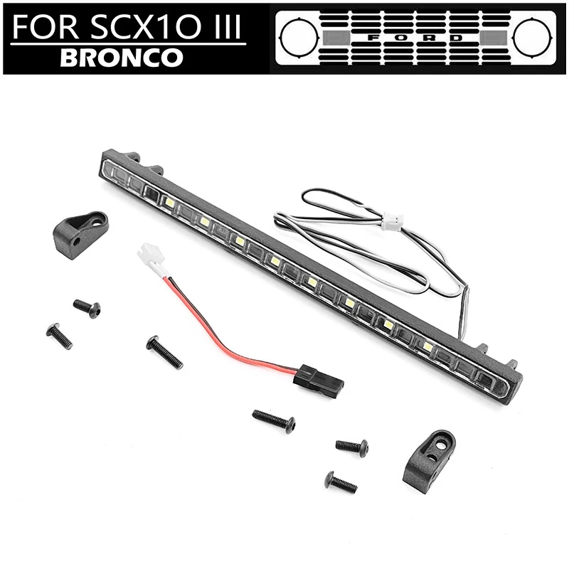 

Car Roof Light Led Lighting Spotlight Bar Fit 1/10 scale Rc Cars Model AXIAL SCX10 iii Bronco Body Case Crawler Accessories
