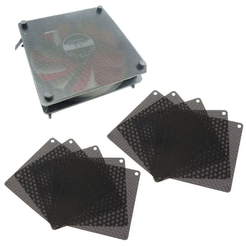 120mm Dust Filter for Computer Cooler Fan [10 Packs ] PC Frame Mesh Filters Dustproof PVC Cover |