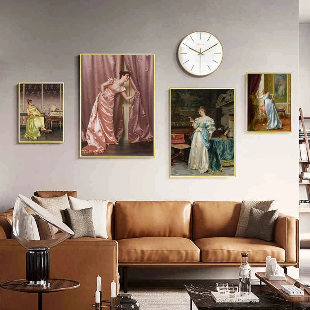 ВИНТАЖНАЯ фотография Vittorio Reggianini, Женская Настенная картина, Картина на холсте, Античная картина, портрет для гостиной, домашний декор